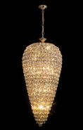 Coniston French Gold Crystal Ceiling Lights Diyas Statement Crystal Fittings